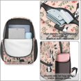 thumbnail image 4 of Boston Terrier and Floral Pink Pattern 17" School Backpacks for Teens,Waterproof Oxford Fabric,S-Shape Padded Straps for School,Travel,Hiking,Camping, 4 of 6