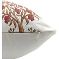 thumbnail image 4 of Fabdivine Block Print Throw Pillow Cover, 20x20 Inch Thick Cotton White Decorative Cushion Cover, Floral Print Boho Design Rust Pillow Cover for Sofa and Couch, 4 of 5