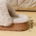 thumbnail image 7 of Rokment Platform Fuzzy Slippers for Women Indoor and Outdoor Fashion Casual Plush Lined Warm Winter Suede Mules Slip on Snow Boots Cozy Memory Foam Slides Booties Khaki Size 8, 7 of 7