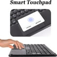 thumbnail image 2 of KEINXS Wireless Bluetooth Keyboard with Touchpad for ipad  Portable Mini Small Universal Rechargeable 10 inch Ultra-Slim Wireless Keyboard for Tablet Smartphone PC Computer Laptop Windows, 2 of 7