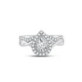 thumbnail image 2 of 10kt Two-tone Gold Round Diamond Bridal Wedding Ring Band Set 1/2 Cttw, 2 of 4