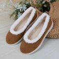 thumbnail image 5 of YOUYEDIAN Loafers for Women Fall Winte Fleece Lined Comfortable Warm Slip On Flats Casual Fuzzy Soft Shoes, 5 of 5