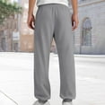 thumbnail image 6 of Bovemsi Casual Pants for Women Fleece Baggy Sweatpants With Pockets Wide Straight Leg High Waist Joggers Winter Clothes Beach Trousers, 6 of 7