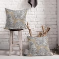 thumbnail image 6 of Silver Gray Leaf Pillow Covers 16X16 Inch Summer Tropical Monstera Leaves Plant Decorative Pillow Cases Set of 2 Botanical Cotton Linen Throw Pillows Modern Home Decor For Couch Cushion Outdoor, 6 of 6