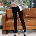 thumbnail image 5 of Kiplyki Womens Capris Span Ladies Leggings High Waist Keep Warm Long Pants, 5 of 7