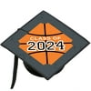 Big Dot of Happiness Grad Basketball - 2024 Graduation Cap Decorations Kit - Grad Cap Cover