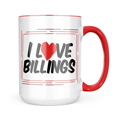 

Neonblond I Love Billings Mug gift for Coffee Tea lovers
