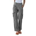 thumbnail image 6 of BRDFRL Cargo Pants for Women High Waisted Casual Pants Work Pants Baggy Stretchy Wide Leg Y2K Streetwear with Pockets Gray M, 6 of 6
