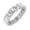 Platinum, variant on San-Franc - 4 Carat Double Shape Oval and Emerald Diamond Eternity Band