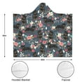 thumbnail image 3 of Wearable Blanket,Rottweiler Dog and Flower Floral Hooded Wearable Flannel Blanket for Adults & Teens,Winter Poncho Shawl Wrap Cape Cozy Anti-Pill,50"x60", 3 of 5