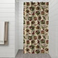 thumbnail image 2 of Beige Christmas Gift Pattern Shower Curtain 36"x72" ,Bathroom Decorative Shower Curtains Set with 12 Hooks,Modern Waterproof Washable Shower Curtain, 2 of 6