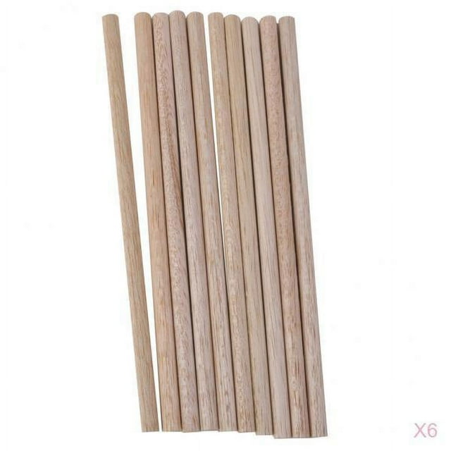 jifeng Unfinished Natural Balsa Dowel Rods Wooden Sticks 8 Inch x 0.3 Inch,