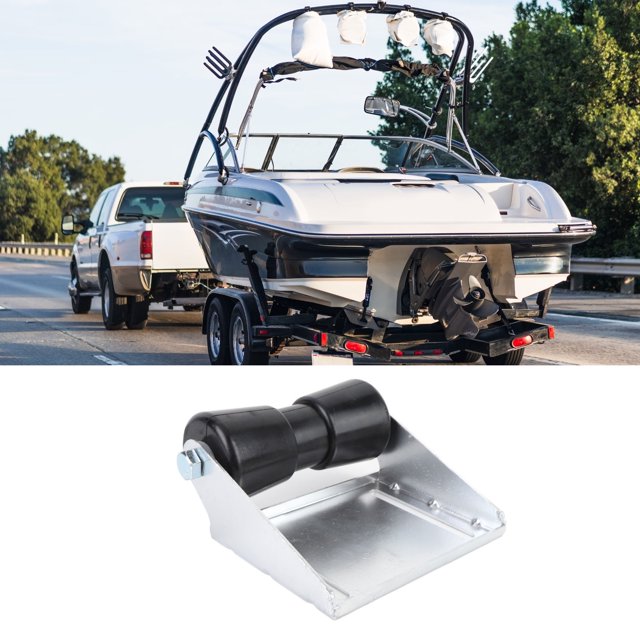 Keel Roller Assembly Kit, Heavy Duty Rubber Boat Trailer Keel Roller 8 Inch Shock Absorption for Small Yachts