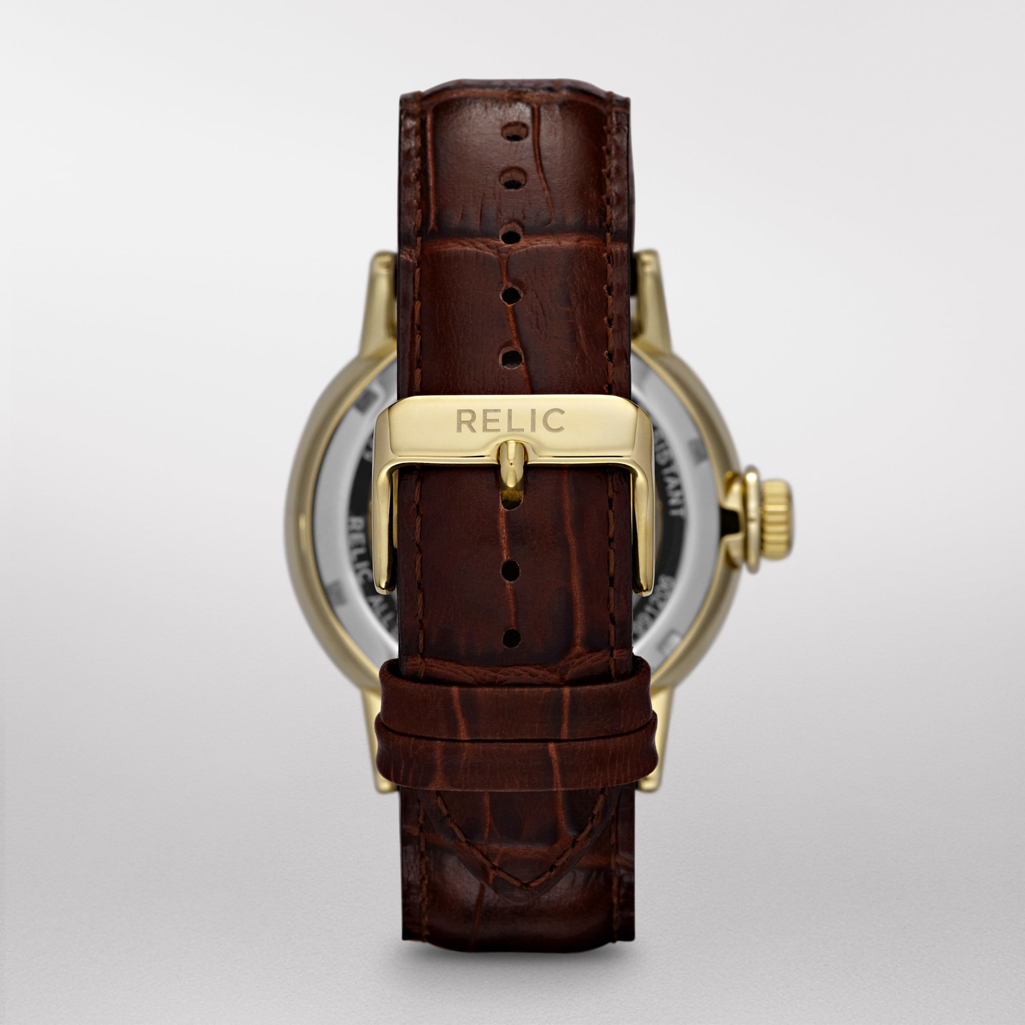 Relic leather watch discount