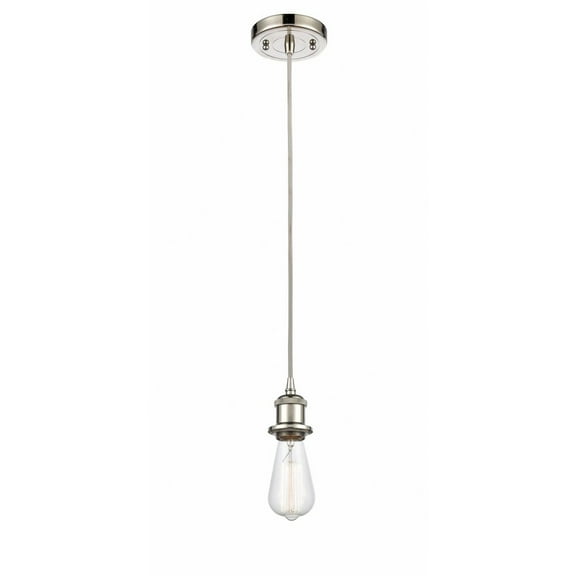 Innovations 516-1P-PN-LED Bare Bulb 1 Light Mini Pendant part of the Ballston Collection, Polished Nickel