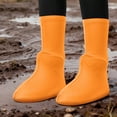 thumbnail image 6 of Mouliraty Reusable Waterproof Shoe Covers for Adult, Friction High Top Snow Boots Galoshes Overshoes for Men Women Outdoor Cycling Camping Fishing, Orange, 6 of 6