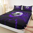 thumbnail image 5 of Manfei Sports Football Bed Sheets, Gradient Lightning Full Size Sheets, Sky Blue Shatter 4pcs(1 Flat Sheet, 1 Fitted Sheet and 2 Pillowcases), 5 of 6