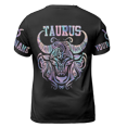 thumbnail image 3 of Lotusprinthandmade Taurus Personalized Name Zodiac Sign Unisex T-shirt 3D S-5XL Multicolor, 3 of 5