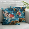 thumbnail image 3 of Creowell Koi Pattern Painting Throw Pillow Covers Square Cushion Case Modern Home Decor Pillow Covers Decorative Pillowcase for Sofa Couch Bed Bedroom Living Room Pillow Cases, 3 of 5