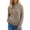 A1-Khaki, variant on Women's Cable Knit Zip Up Cardigan, Long Sleeve Turtleneck Sweater Jacket with Pockets and Ribbed Detail, Soft Thick Warm Casual Outerwear for Fall Winter Beige M