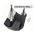thumbnail image 3 of Hammock Chair Hanging Rope Swing for Outdoor Indoor Bedroom | Portable Nylon Double Hammock with Spreader Bar | Camping Backyard Patio Relaxation Swing for Adults | Antis-Tip Design, 3 of 8