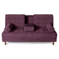 thumbnail image 2 of Sofá Cama Con Portavasos De Velvet Morado Makora Modelo Zambroni, 2 of 10
