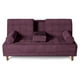 thumbnail image 2 of Sofá Cama Con Portavasos De Velvet Morado Makora Modelo Zambroni, 2 of 10