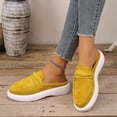 thumbnail image 5 of KIJBLAE Women's Solid Closed Toe Mule Flats, Slip On Trendy Comfortable Bohemian Casual Summer Shoes Yellow 36, 5 of 9