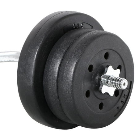 Yaheetech 55lb Olympic Barbell Dumbbell Weight Set Gym Lifting Exercise Workout Olympic Bar Curl Bar