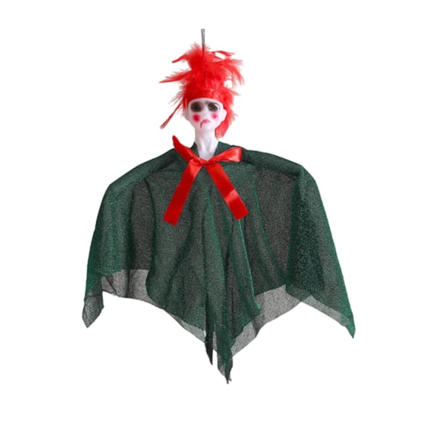 Fantasma colgante Macarena Decoración de Halloween 40 cm x 50 cm Verde