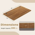 thumbnail image 3 of Costway 48" x 30" Universal Tabletop for Standard & Standing Desk Frame Walnut, 3 of 10