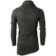 thumbnail image 3 of H2H Mens Casual Luxury Buckle Hoodie Slim Cotton Sweatshirts CHARCOAL US 2XL/Asia 3XL (KMTTL046), 3 of 5