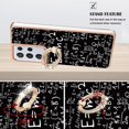 thumbnail image 3 of Funda para Samsung Galaxy S21 Ultra 5G con galvanoplastia de doble cara IMD y soporte para anillo (sonrisa), 3 of 5