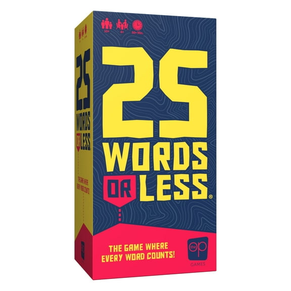 25 Words or Less Board Game, Figure Out the Secret Words Before Time Runs Out, 300 Cards, Timer & Countdown Board Included, Fast-Paced Party Game for Families & Adults,Fun for Game Night, by USAopoly