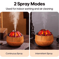 thumbnail image 3 of 300ml Bonfire Humidifier USB Noiseless Flame Essential Diffuser Auto-Off for Home Office Gym Light Wood Grain, 3 of 6