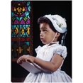thumbnail image 1 of Cuadro Decorativo - niña de vidrieras Jr  Impresión en canvas, estrechado., 1 of 2