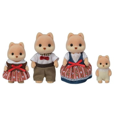 Calico Critters Pookie Panda Family, Set of 4 Collectible Doll Figures ...
