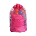 thumbnail image 1 of Under 10 Home Textile Storage Large Mesh Beach Bag Tote Durable Sand Drawstring Beach Backpack Swim and Pool Toys Balls Storage Bags Packs Stay From Sand and Water Toy Not Included, 1 of 1