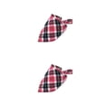 thumbnail image 4 of Methold Perro Bandanas Saliva Toalla Triángulo Bufandas ajustables Tema escocés Pajarita Reversible Impresión Mascotas Suministros Tipo 10 tipo 10 2piezas, 4 of 6