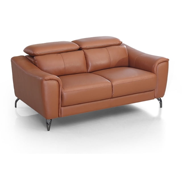 ViscoLogic DUKE Appuie-Tête Réglable Style Luxe Canapé/sofa en Cuir pour Salon, Causeuse et Fauteuil (Marron) (pour la Région du Grand Toronto Seulement)