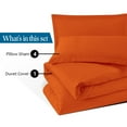 thumbnail image 7 of 700 Thread Count 100% Egyptian Cotton 5 Piece Duvet Set with Zipper Closure & Corner Queen/Full 5 Pc Duvet Set Color Orange Solid, 7 of 7