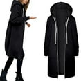 thumbnail image 3 of Women's Jacket Warm Hooded Zip Up Coat Soft Casual Lightweight Winter Fashion Outerwear Top Comfortable Cozy, 3 of 8