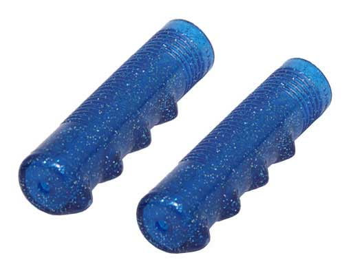 blue handlebar grips