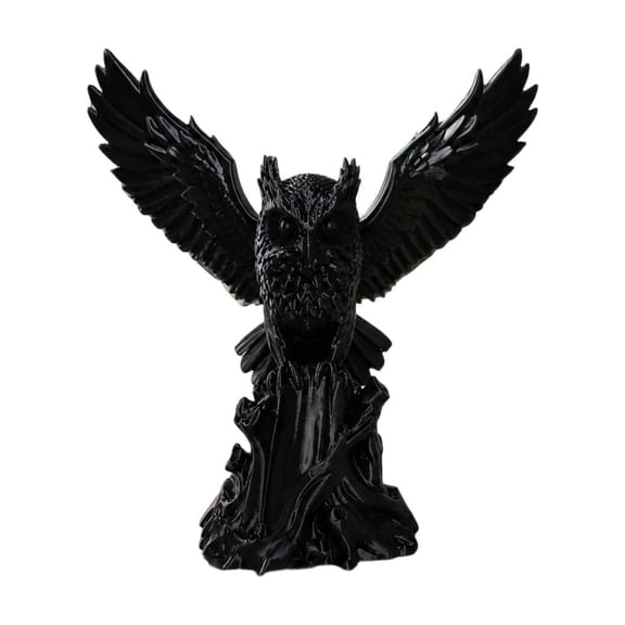 Ohmyroo Halloween Collectible Figurine Statue, Spooky Desktop Tabletop Ornament Resin Black, Holiday Shelf Mantel Home Decor Halloween Party Home Indoor Decor Tabletop Tiered Tray