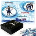 thumbnail image 3 of Ambesonne Triathlon Jigsaw Puzzle Durable Cardboard, Running Cycling Swimming, 1000 pcs, Sky Blue and Multicolor, 3 of 6
