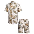 thumbnail image 3 of Aunavey Men's Hawaiian Shirts Casual Button-Down Short Sleeve Printed Shorts Summer Beach Tropical Suits, 3 of 4