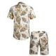 thumbnail image 3 of Txlixc Trajes de camisa hawaiana para hombre, camisa de manga corta con botones estampados a la moda + conjunto de pantalones cortos de playa Txlixc Casual, 3 of 4