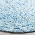 thumbnail image 3 of SAFAVIEH Ikat Emerson Geometric Wool Area Rug, Blue, 6' x 6' Round, 3 of 7