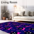 thumbnail image 2 of ODIKA 6 Machine Washable Non-Slip Area Rug, Mysterious Midnight Prowlers Artistic With Ultra Soft Rug, None, 515269, 2 of 7