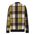 thumbnail image 6 of GEWSEY Flannel Jacket Women Stand Collar Long Sleeve Zip up Plaid Shackets Casual Warm Bomber Jackets Coats Fall Outfits (Yellow, M), 6 of 6
